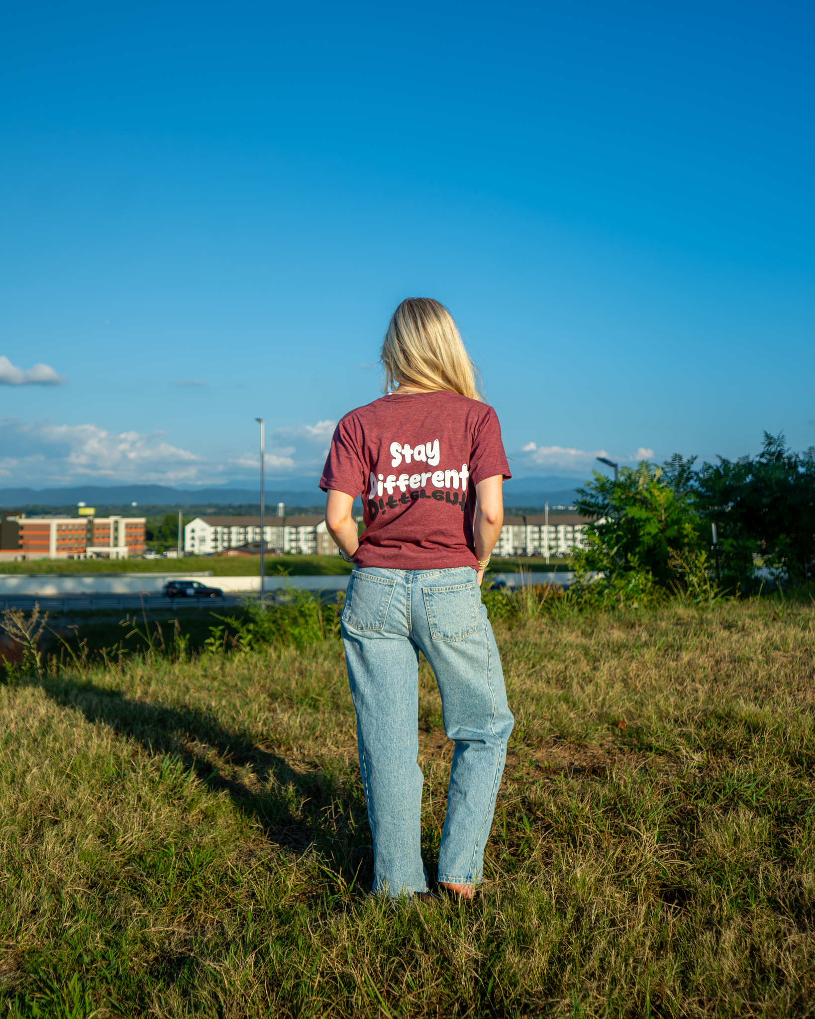 Funky Classic Tee Burgundy view 3